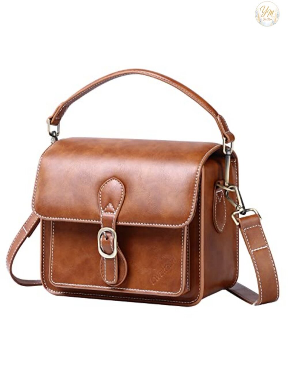 Retro Camera Sling Bag Compact Crossbody Case for DSLR Mirrorless Faux Leather